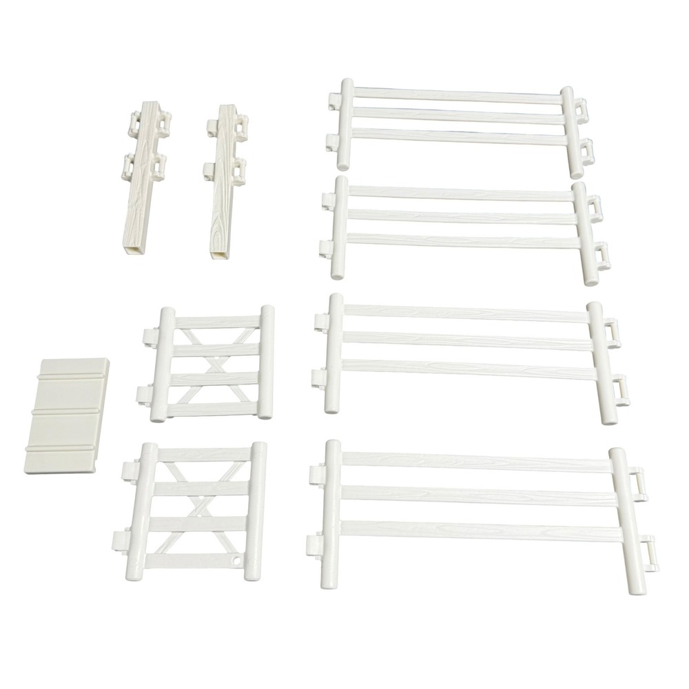Schleich White Horse Paddock Fence Set Replacement Pieces 42434W006 Lot of 9